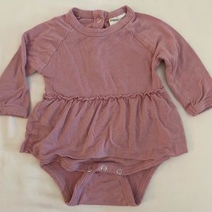 Long sleeve skirted bodysuit